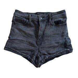 Black Kendall & Kylie Folded Hem High Rise Denim Shorts Size 7/28